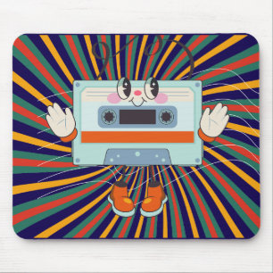 Tapis De Souris Une ligne de musique rétro