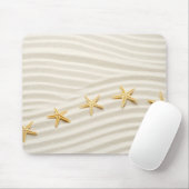 Tapis De Souris Une ligne droite d'étoiles de mer (Avec souris)
