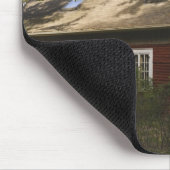 Tapis De Souris Une maison rouge de rondin (Coin)