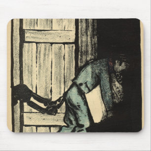 Tapis De Souris Une mise attrapée par homme vers le haut des