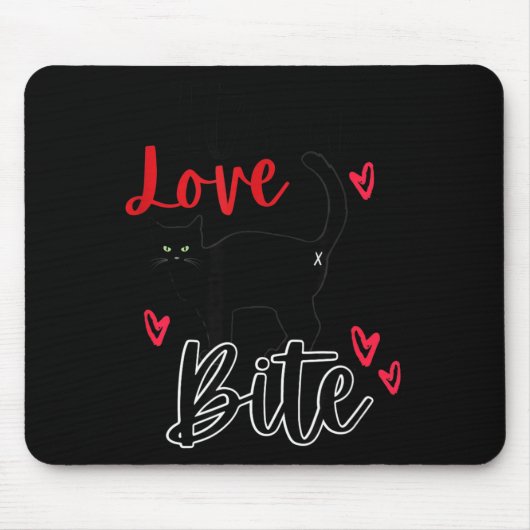 Tapis De Souris Une morsure de chat signifie amour, Kitty Valentin (Devant)