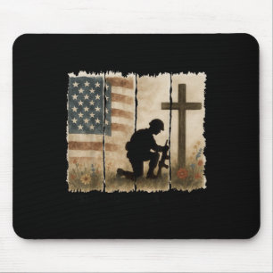Tapis De Souris Une nation sous un seul Dieu Jésus Croix chrétienn