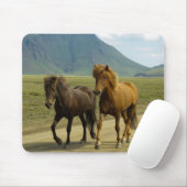 Tapis De Souris Une paire de poneys islandais Brown (Avec souris)