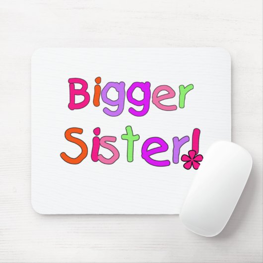 Tapis De Souris Une plus grande soeur des textes lumineux (Avec souris)