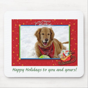Tapis De Souris Une salutation d'or de Noël