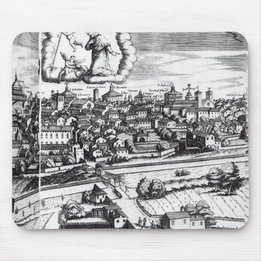 Tapis De Souris Une section d'une carte de Milan, 1640 (Devant)