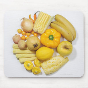 Tapis De Souris Une sélection des fruits et des légumes jaunes