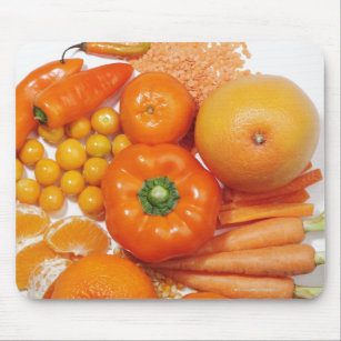 Tapis De Souris Une sélection des fruits et des légumes oranges