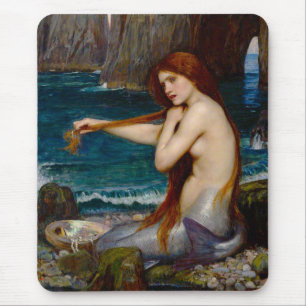 Tapis De Souris Une sirène, vers 1900 par John Waterhouse