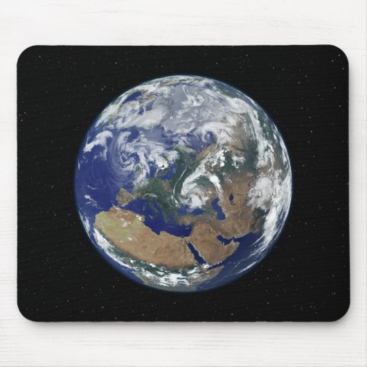 Tapis De Souris Une Terre entièrement éclairée centrée sur l'Europ (Devant)