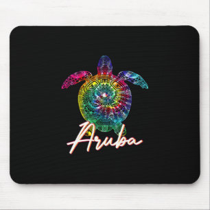 Tapis De Souris Une Tortue de Mer Tie Dye Aru Tenue de Vacances de
