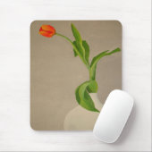 Tapis De Souris Une Tulipe Rouge Dans Un Vase Blanc (Avec souris)