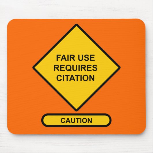 Tapis De Souris Une Utilisation Juste Requiert Une Citation (Devant)