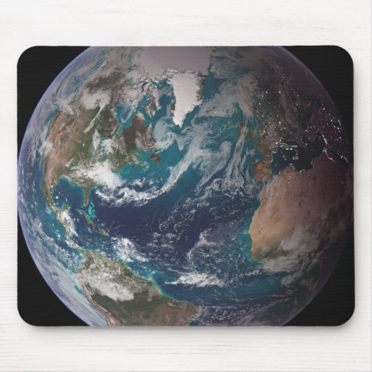 Tapis De Souris Une vue complète de la Terre montrant les données (Devant)