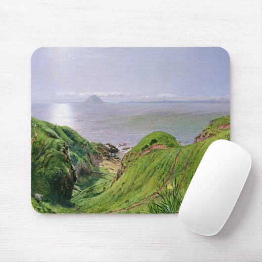 Tapis De Souris Une vue d'Ailsa Craig et l'île d'Arran, 1860 (Avec souris)