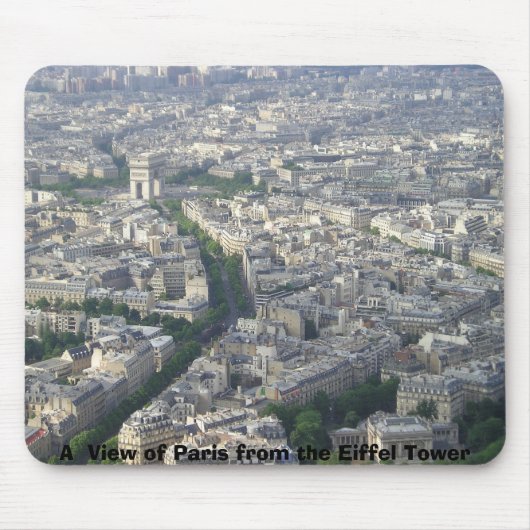 Tapis De Souris Une vue de Paris de Tour Eiffel (Devant)