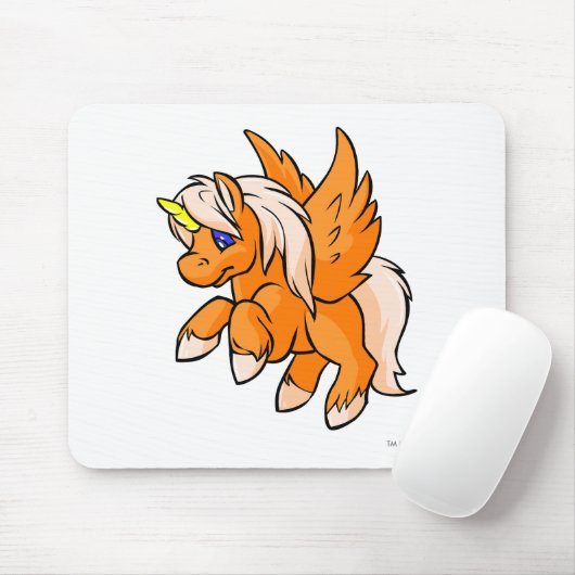 Tapis De Souris Uni orange (Avec souris)