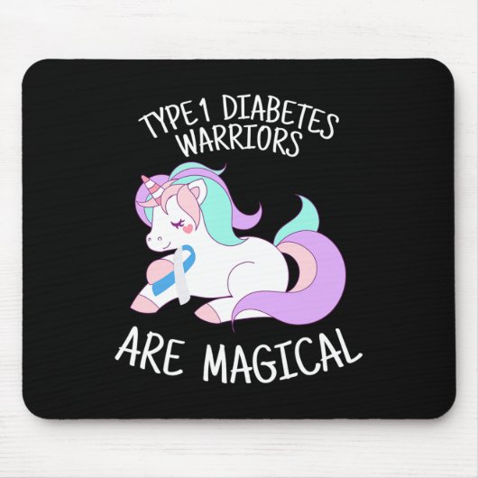 Tapis De Souris Unicorn Diabetes Warrior Gift (Devant)