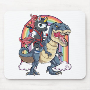 Tapis De Souris Unicorn Ninja équitation Dinosaur
