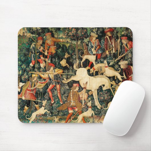 Tapis De Souris Unicorn Tapestries Defends Medieval Myth Legend (Avec souris)
