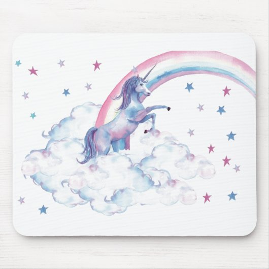 Tapis De Souris Unicorne arc-en-ciel (Devant)