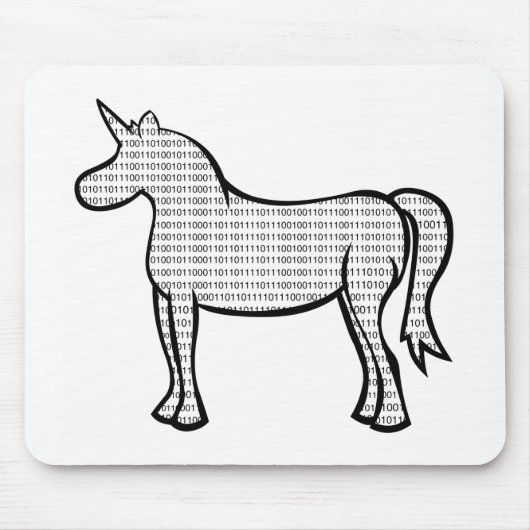 Tapis De Souris Unicorne binaire (Devant)