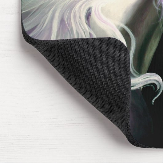 Tapis De Souris Unicorne blanche violet (Coin)