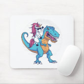 Tapis De Souris Unicorne et T-Rex (Avec souris)