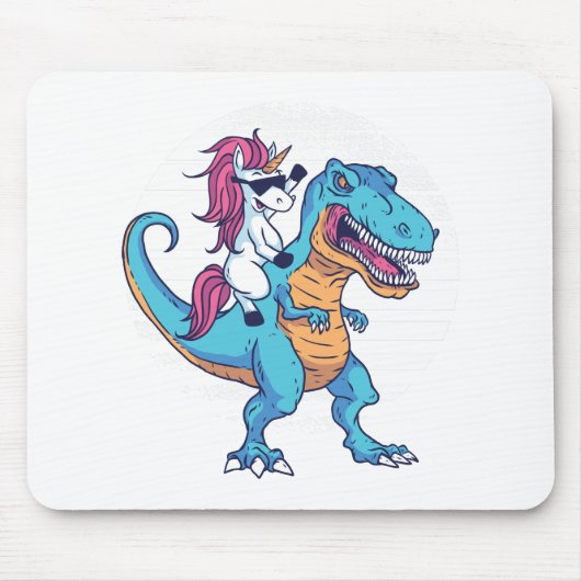 Tapis De Souris Unicorne et T-Rex (Devant)