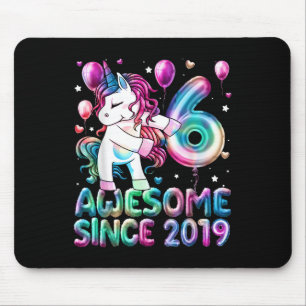 Tapis De Souris Unicorne flossante 6 ans 6e anniversaire fille Uni
