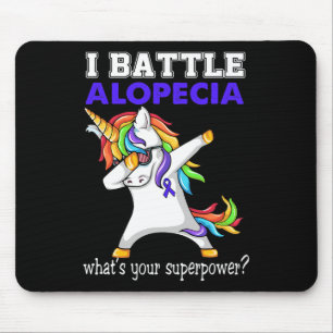 Tapis De Souris Unicorne I Battle Alopecia Awareness