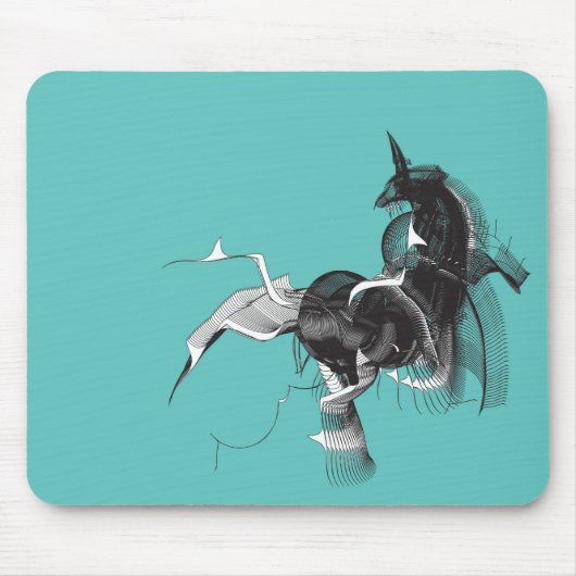 Tapis De Souris Unicorne numérique (Devant)