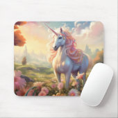 Tapis De Souris Unicorne rose (Avec souris)