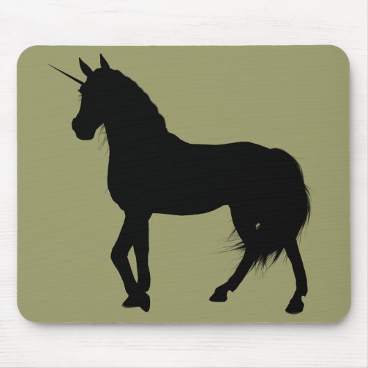 Tapis De Souris Unicorne Silhouette Mousepad (Devant)