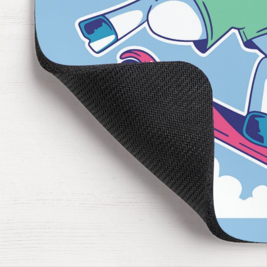 Tapis De Souris Unicorne sur un scooter (Coin)