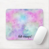 Tapis De Souris Unicorne violet rose Aqua (Avec souris)