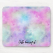 Tapis De Souris Unicorne violet rose Aqua (Devant)