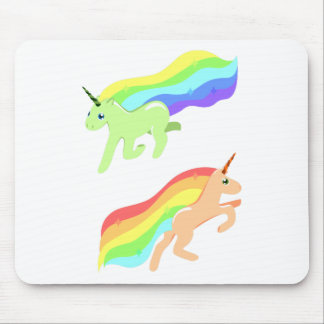 Tapis De Souris Unicornes arc-en-ciel