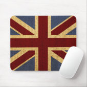 Tapis De Souris Union Jack chic rustique (Avec souris)