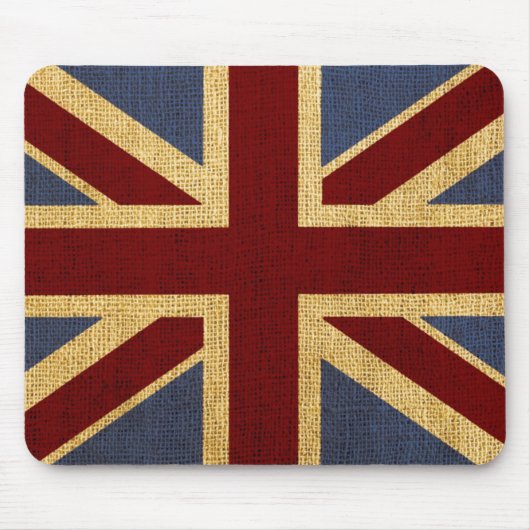 Tapis De Souris Union Jack chic rustique (Devant)