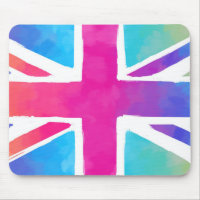 Union Jack Flag à Bright Watercolors
