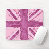 Tapis De Souris Union Jack Peint Royaume-Uni Art Plum (Avec souris)