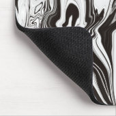 Tapis De Souris Unique B&W Marble Abstrait Liquid Mousepad (Coin)