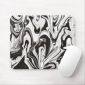 Tapis De Souris Unique B&W Marble Abstrait Liquid Mousepad (Avec souris)