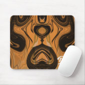 Tapis De Souris Unique Brown en marbre Abstrait Mousepad (Avec souris)