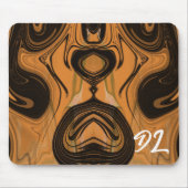 Tapis De Souris Unique Brown en marbre Abstrait Mousepad (Devant)