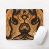 Tapis De Souris Unique Brown en marbre Abstrait Mousepad (Avec souris)