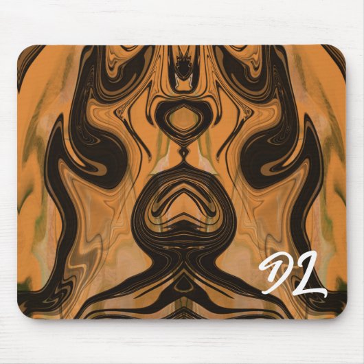 Tapis De Souris Unique Brown en marbre Abstrait Mousepad (Devant)