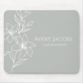 Tapis De Souris Unique Moderne Sage Vert Boho Floral (Devant)