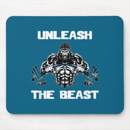 Tapis De Souris Unleahe Gorilla Bodybuilding Motivational Gift  (Devant)